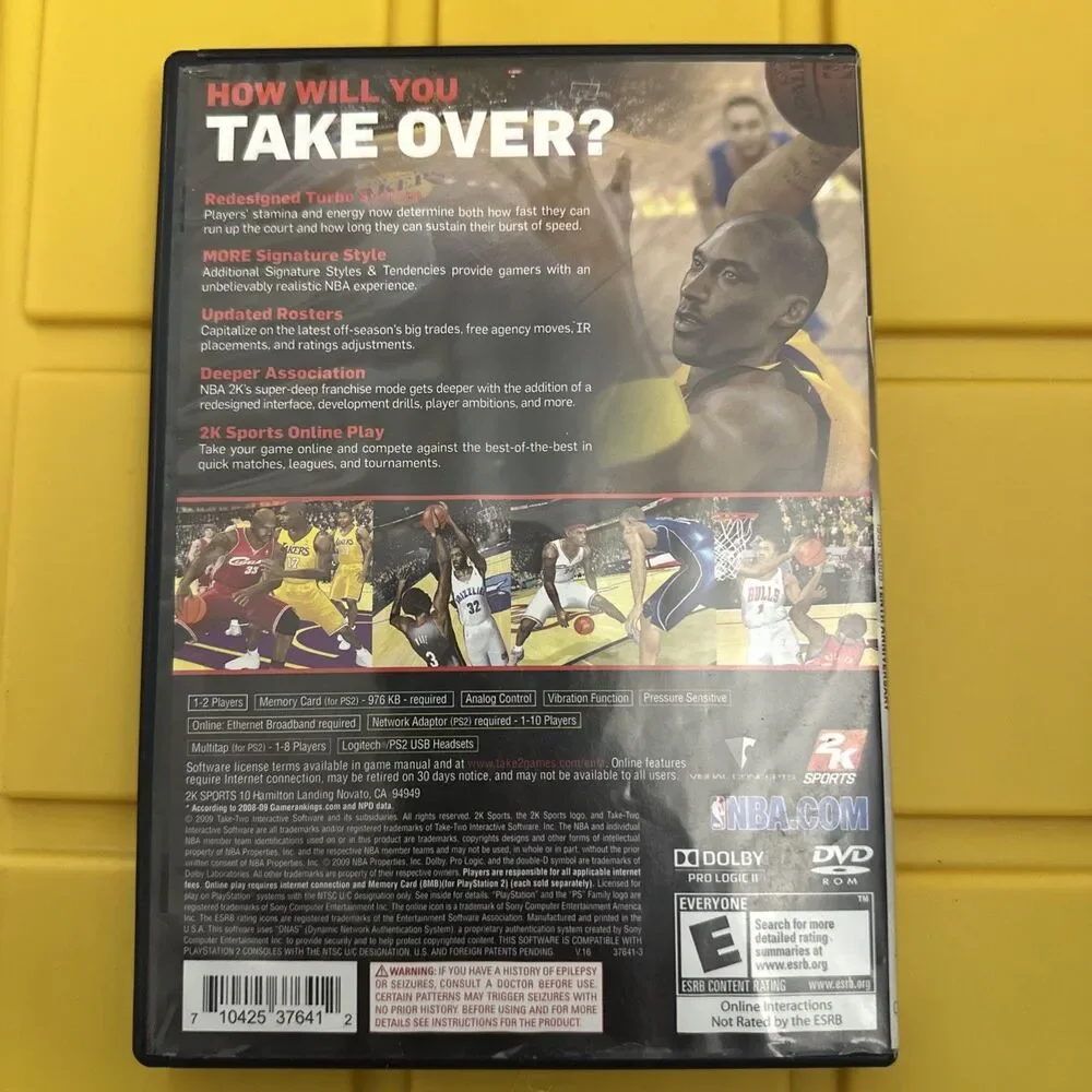 NBA 2K10 - PS2 (Playstation 2) Complete CIB w/ Manual - Tested